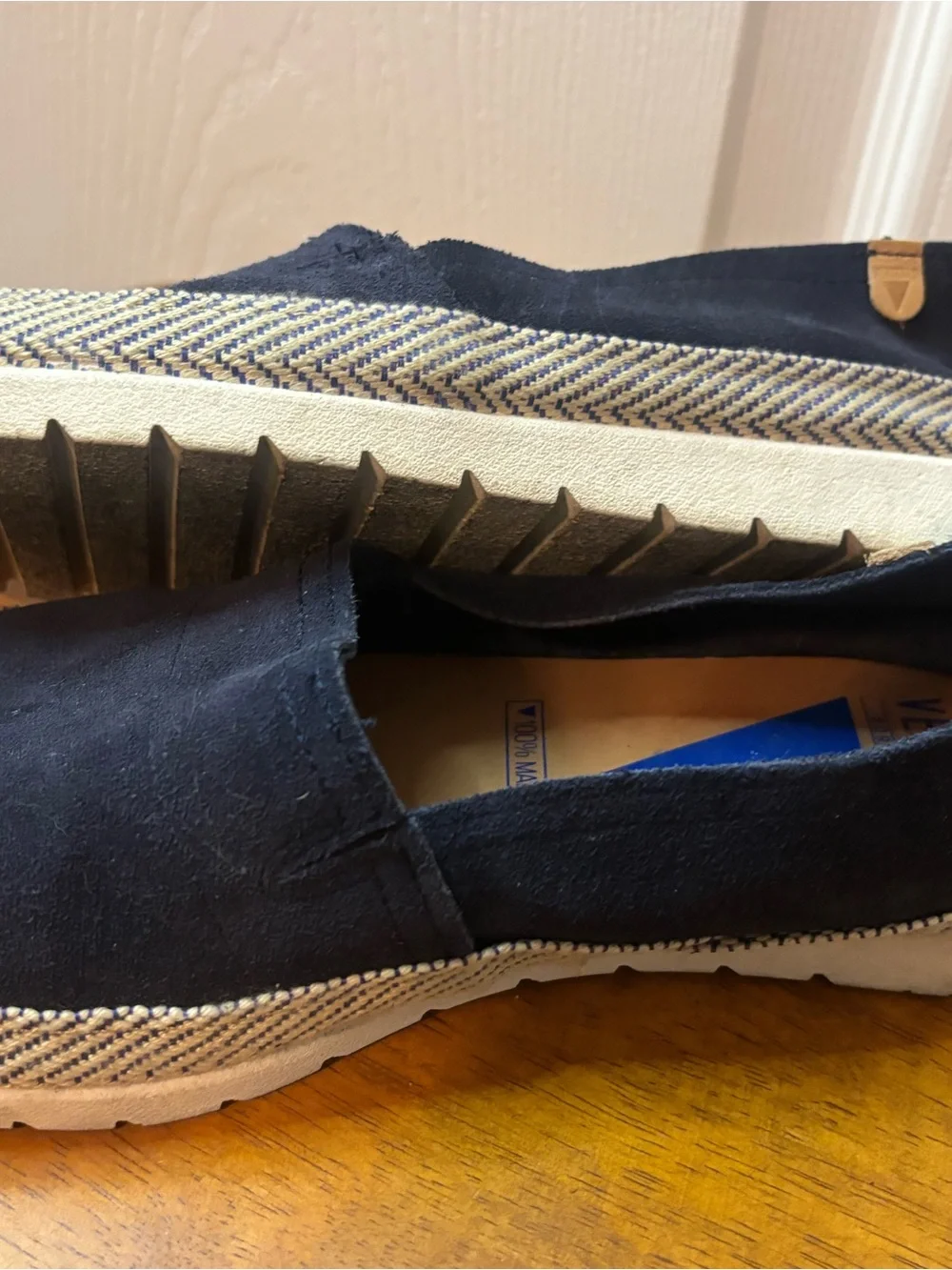 Women’s size 39 Verbenas Navy Suede Espadrille Flats